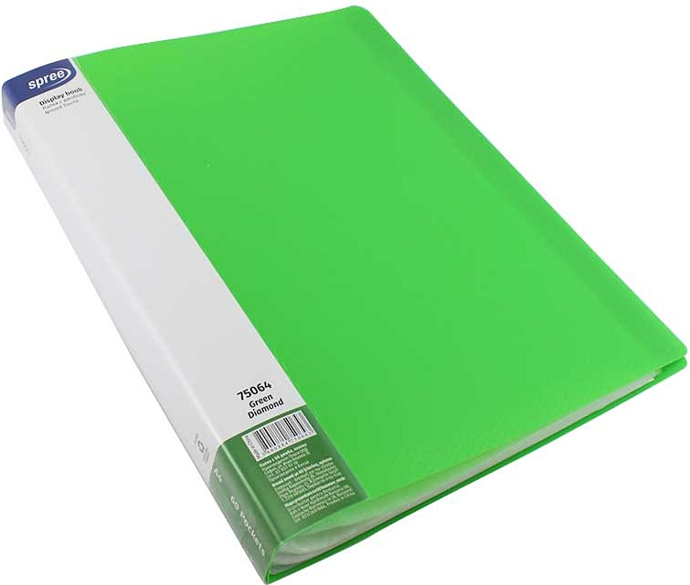 Spree Diamond - Cu 60 de buzunare, A4, verde
