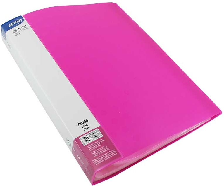 Dosar Spree Dots - Cu 60 de buzunare, A4, roz