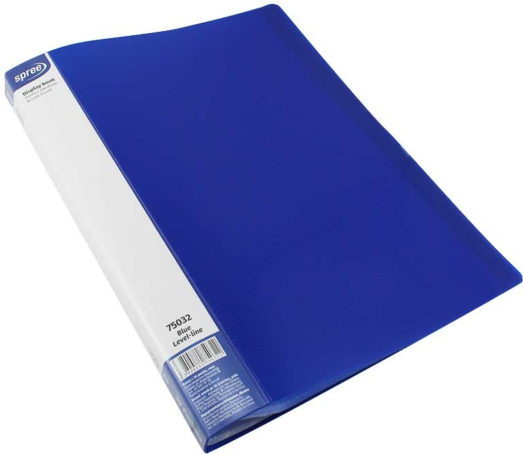 Dosar Spree Stripes - Cu 30 de buzunare, A4, albastru
