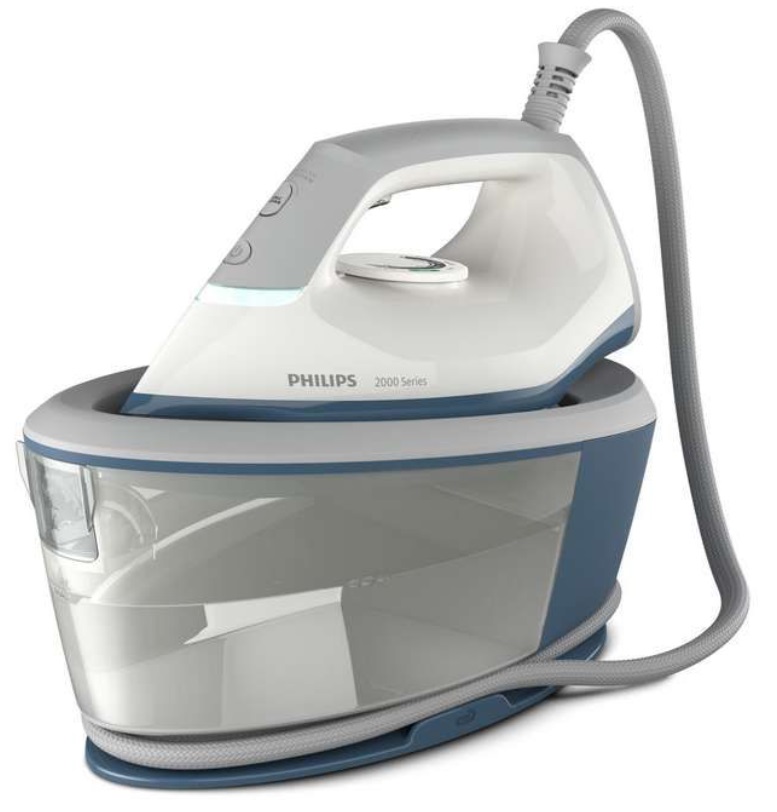Stație de călcat cu abur Philips - PSG2000/20, 2400W, 110 g/min, albastru/alb