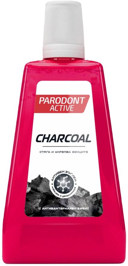 Parodont Active Apă de gură Charcoal, 300 ml