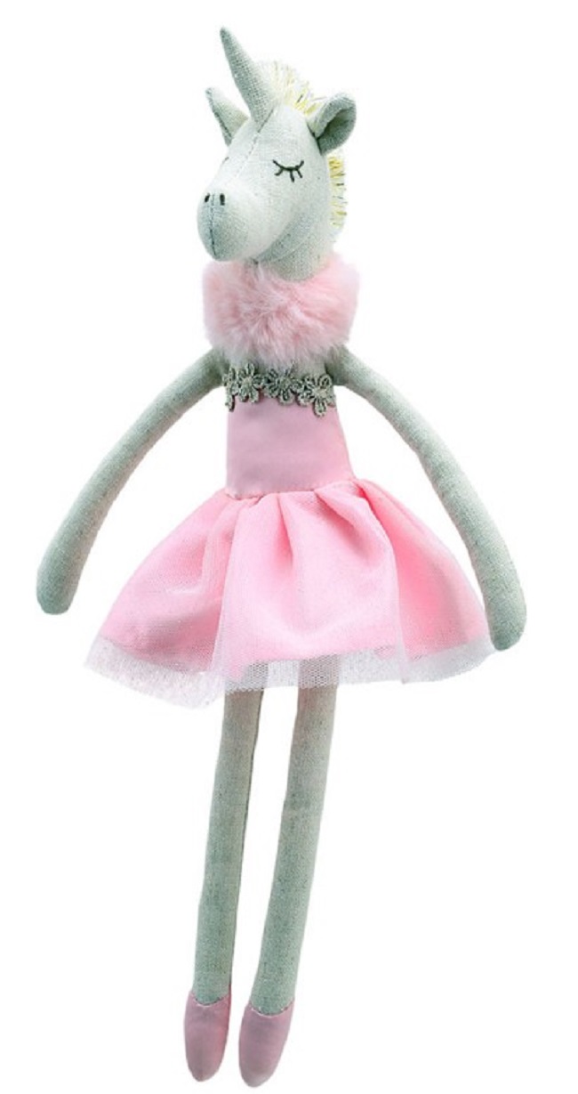 Păpușă de cârpă  The Puppet Company - Unicorn dansator, 30 cm
