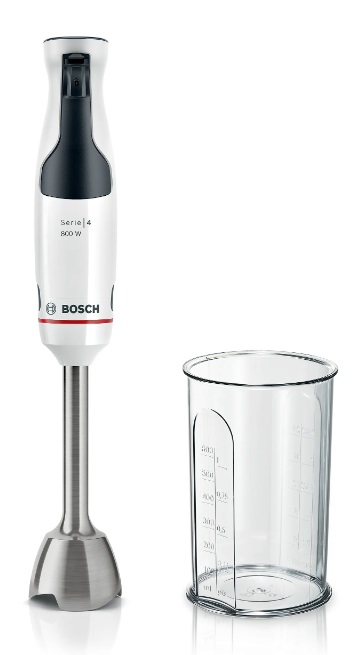Blender de mână Bosch - Series 4, ErgoMaster, MSM4W410, 800W, alb