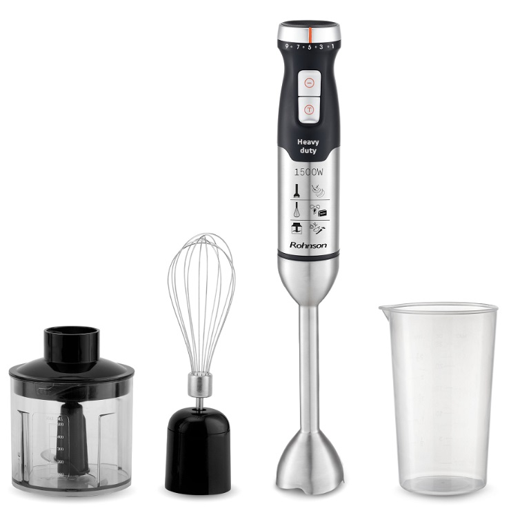 Blender Rohnson - 3 în 1 R-5740, 1500W, 9 viteze, negru/gri