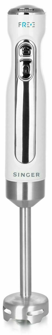 Blender de mână Singer - FREE HB-2200, 100W, 1 treaptă, alb/inox