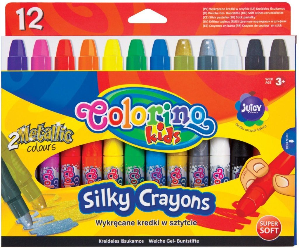 Pasteluri Colorino Kids - Silky, 12 culori