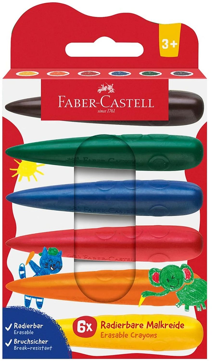 Pasteluri uscate Faber-Castell Finger - 6 culori