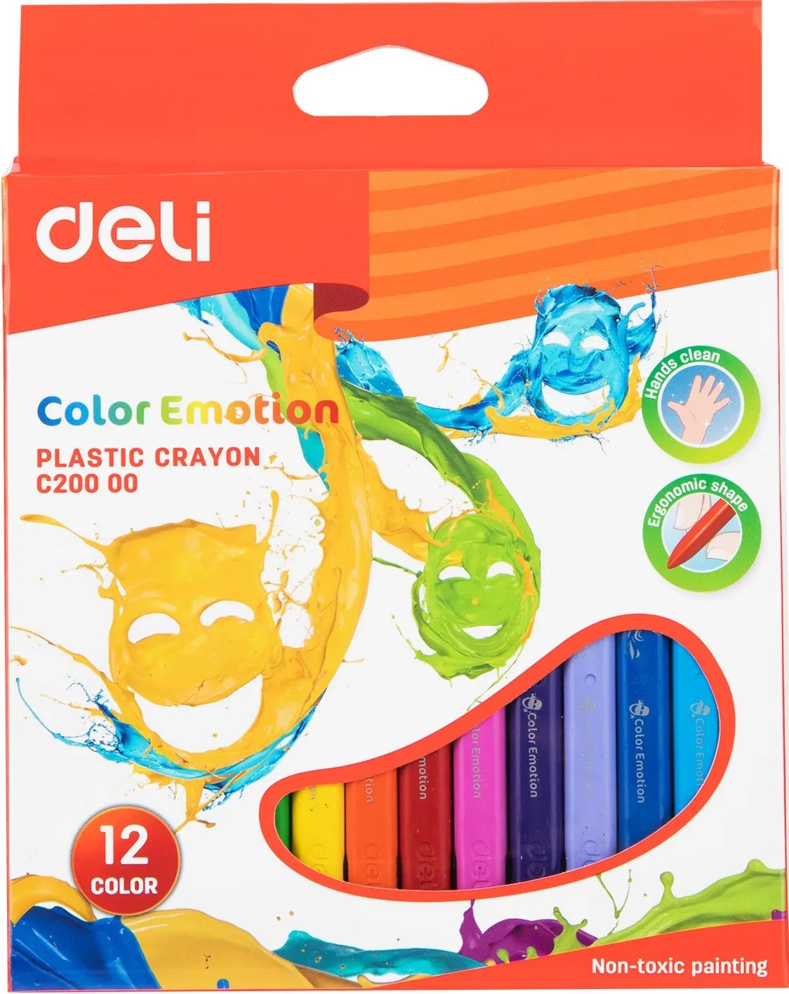 Pasteluri uleioase Deli Color Emotion - EC20000, 12 culori