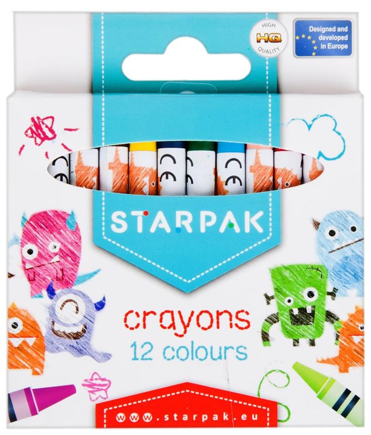Pasteluri Starpak - Monștri, 12 culori