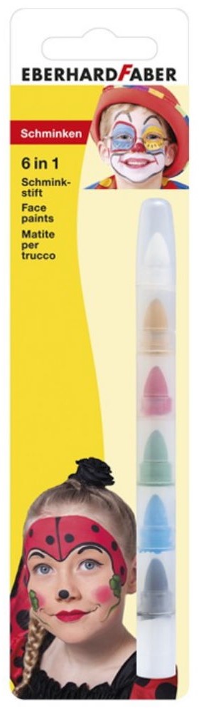 Pasteluri pentru față Eberhard Faber - 6 culori, mini