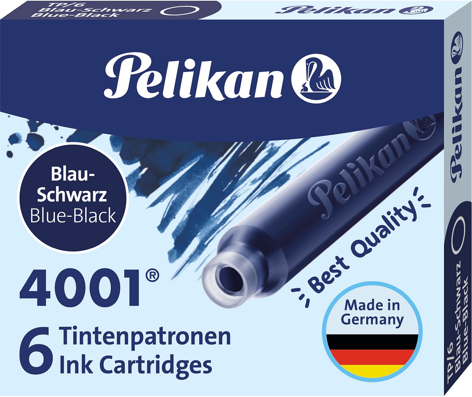 Rezerve Cerneala 4001 Pelikan, Albastru Inchis, 6 Bucati - imagine 2