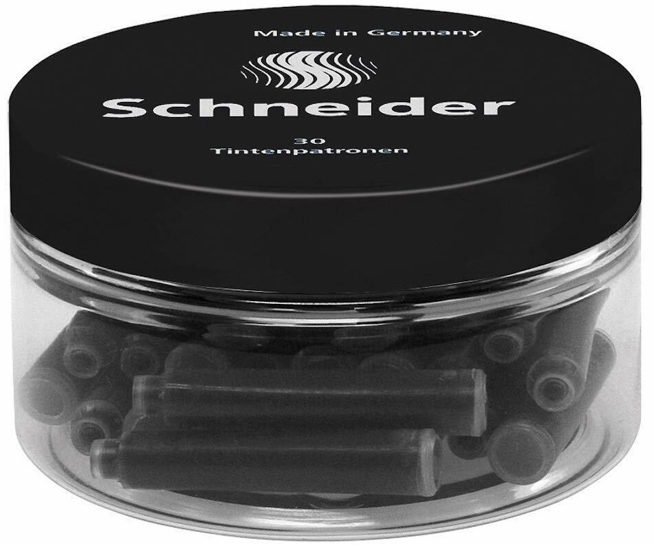 Penițe de stilou Schneider - 30 buc, negru
