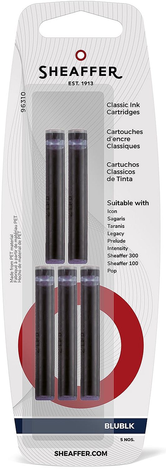 Cartușe pentru stilouri  Sheaffer - Albastru, 5 bucăți