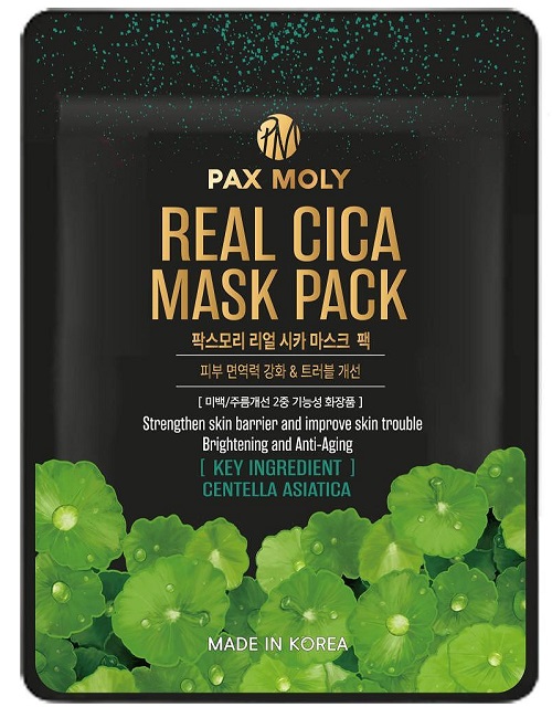 Pax Moly Mască de față folie cu centella asiatică, 25 ml