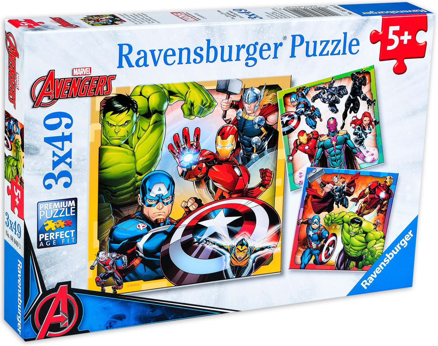 Puzzle Ravensburger din 3 x 49 de piese - Razbunatorii