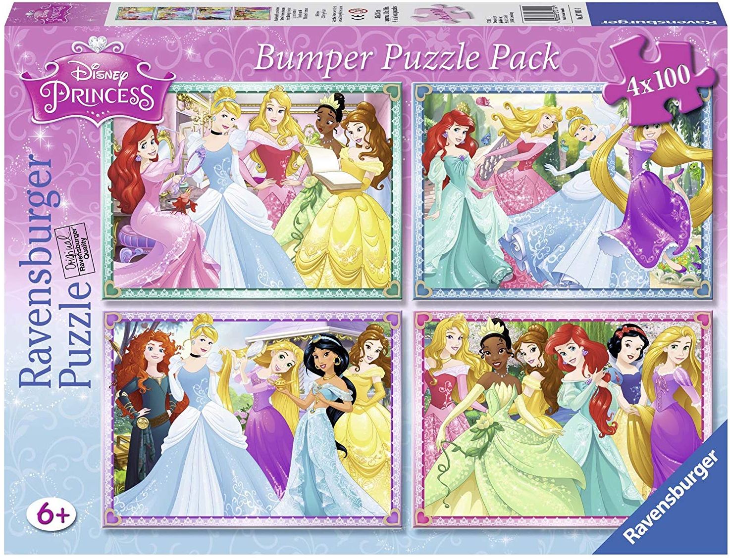 Puzzle Ravensburger 4 de cate 100 piese - Printese Disney