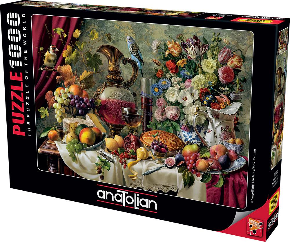 Puzzle Anatolian din 1000 piese - natură moartă olandeză
