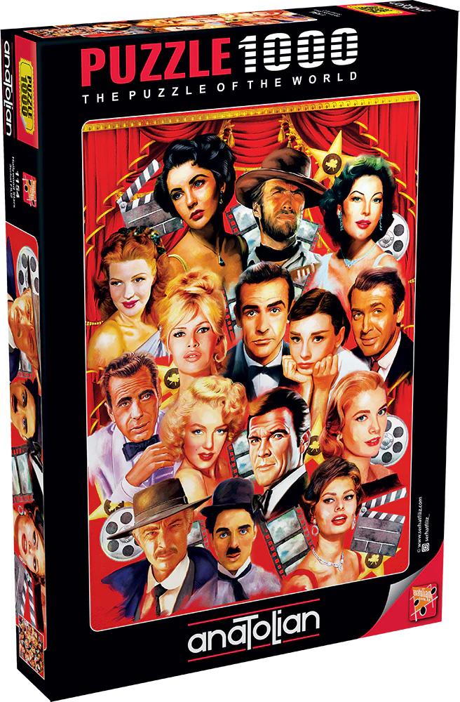 Puzzle Anatolian din 1000 piese - Vedete de la Hollywood