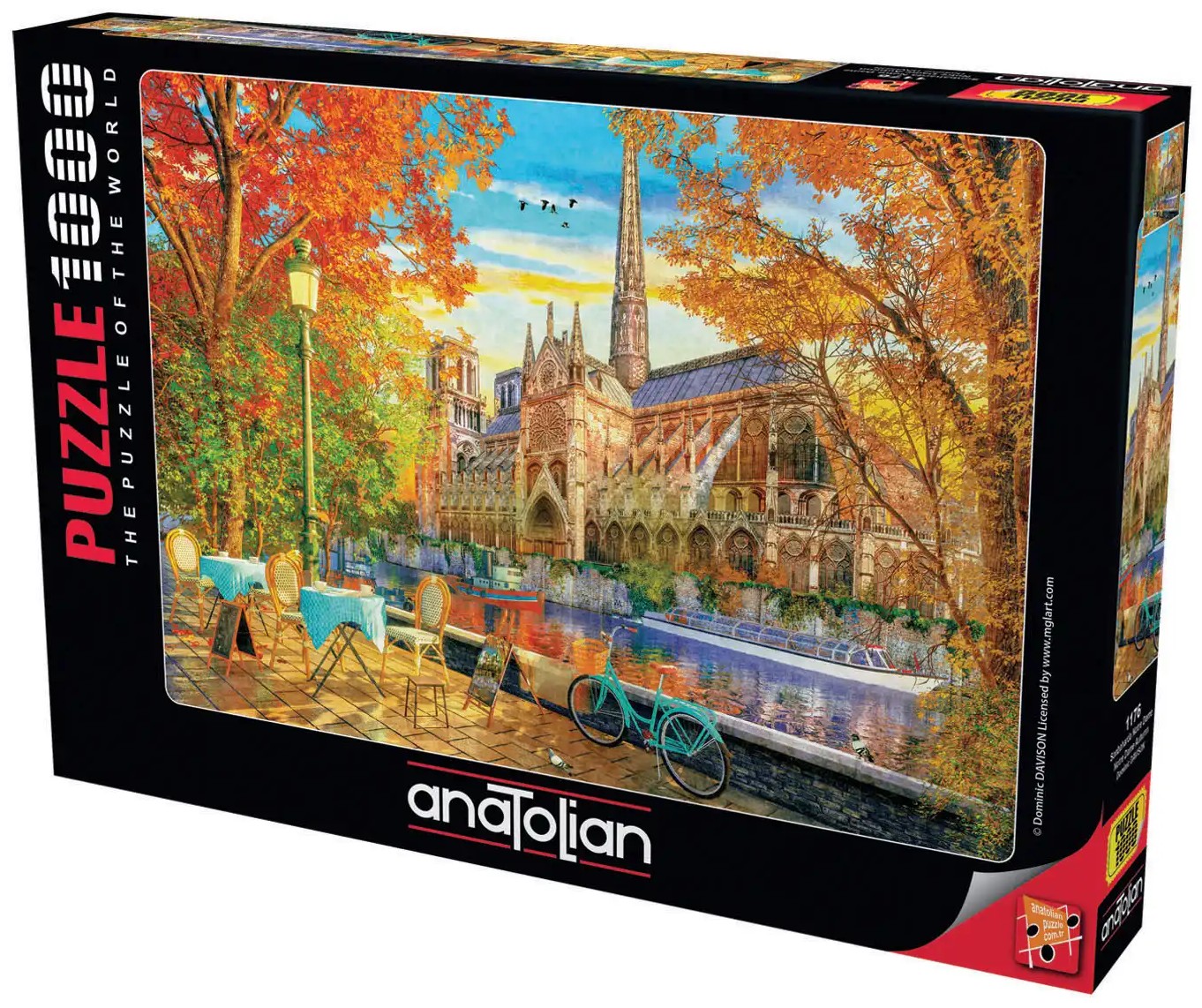 Puzzle Anatolian din 1000 piese - Notre Dame în toamnă