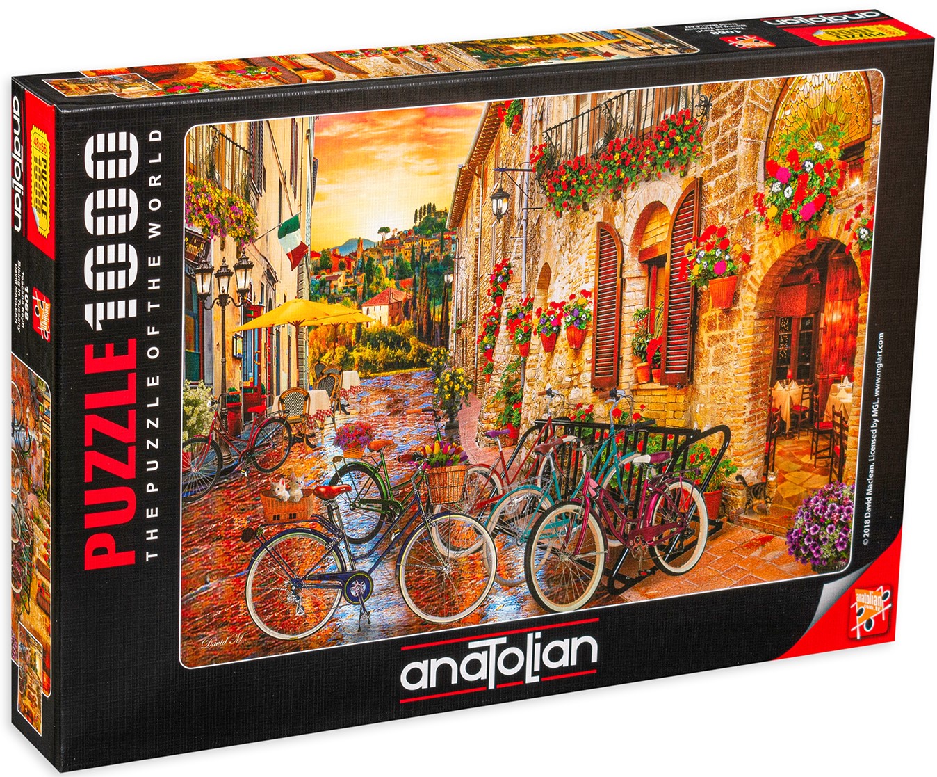 Puzzle Anatolian din 1000 de piese - Plimbare cu bicicleta in Toscana, David MacLean