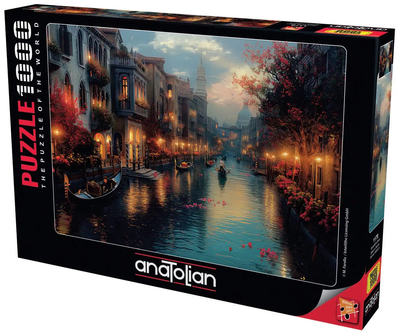 Puzzle Anatolian din 1000 piese - Zorii în Veneția