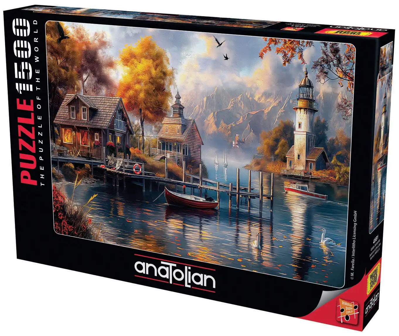 Puzzle Anatolian din 1500 piese - Toamna pe malul lacului