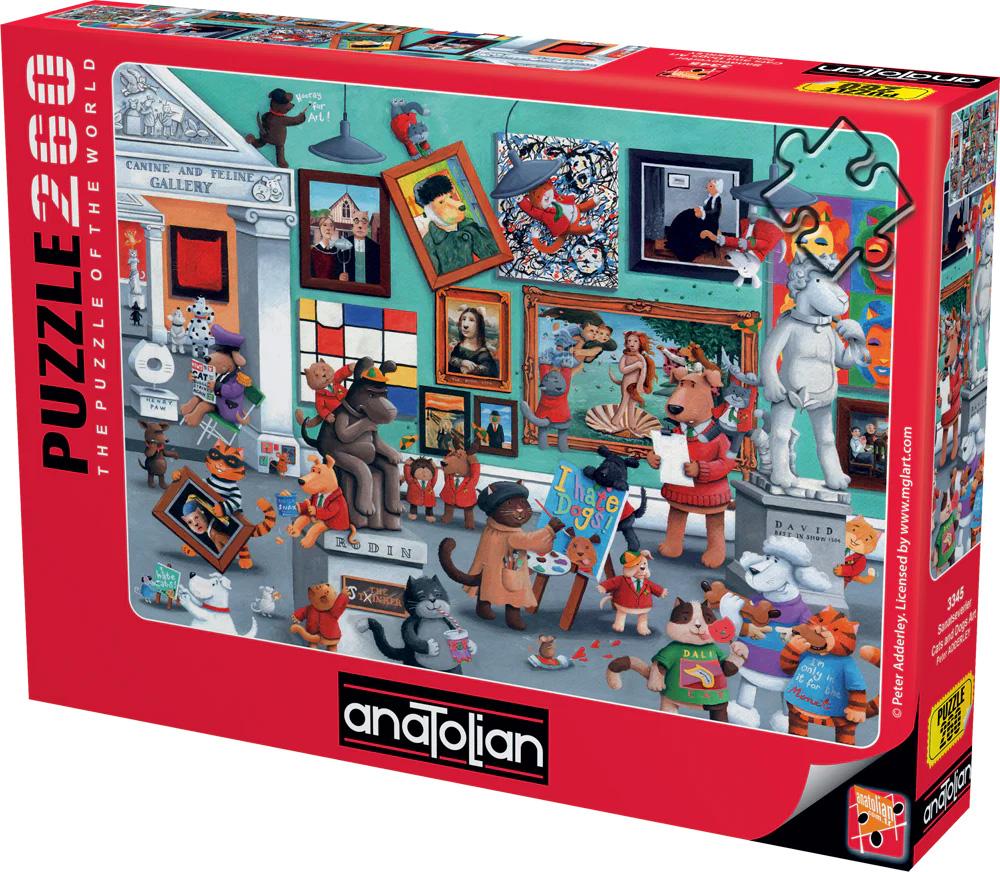 Puzzle Anatolian din 260 piese - Pisici și căței creativi