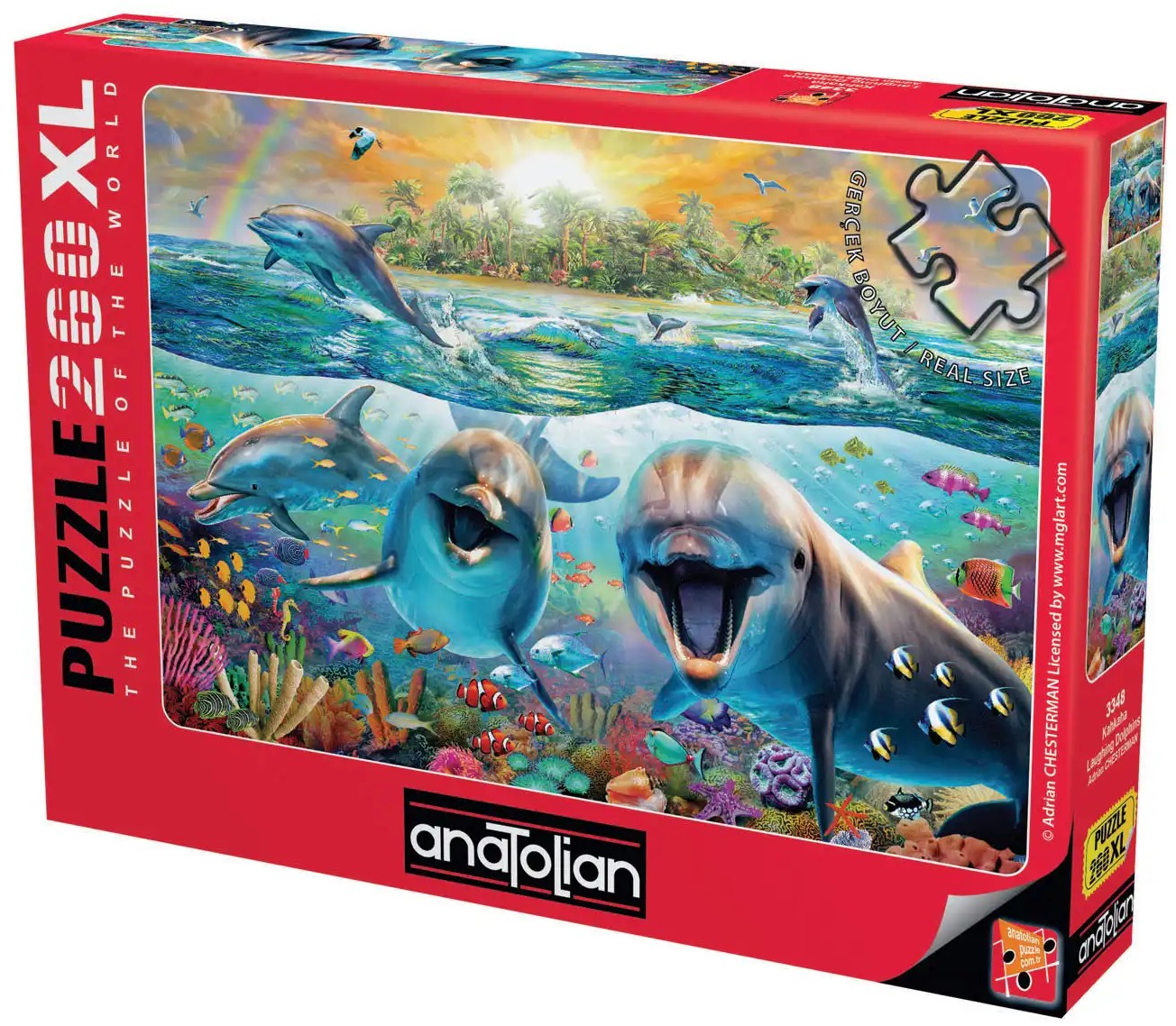 Puzzle Anatolian din 260 XL piese - Delfini care râd