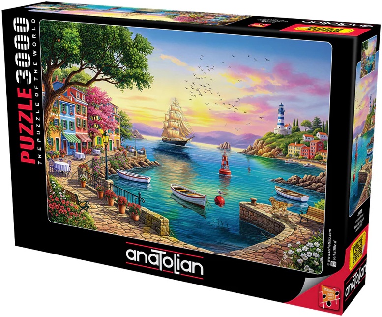 Puzzle Anatolian din 3000 piese - Farul în albastru