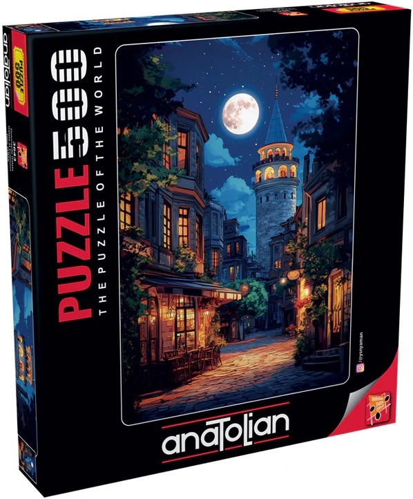 Puzzle Anatolian din 500 piese - Galata la lună plină