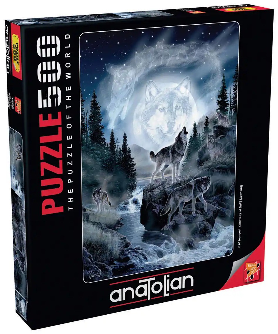 Puzzle Anatolian din 500 piese - Lupul de lună