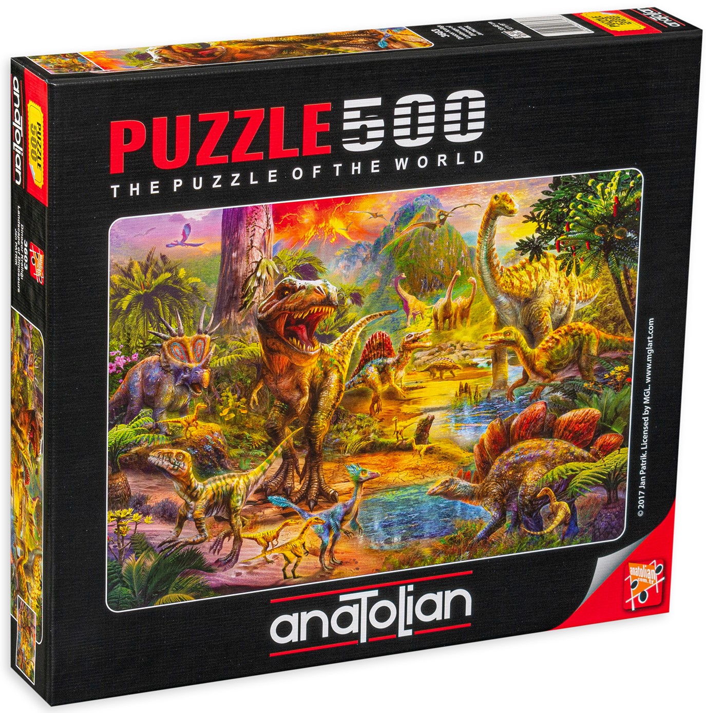 Puzzle Anatolian din 500 de piese - Lumea dinozaurilor, Jan Patrick Krasny
