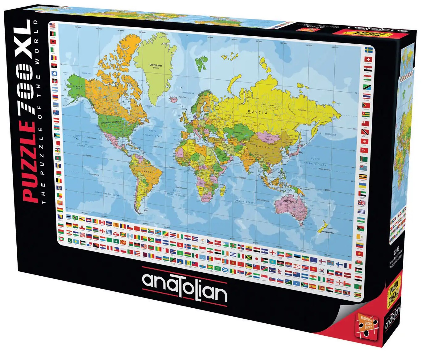 Puzzle Anatolian din 700 XL piese - Harta politică a lumii