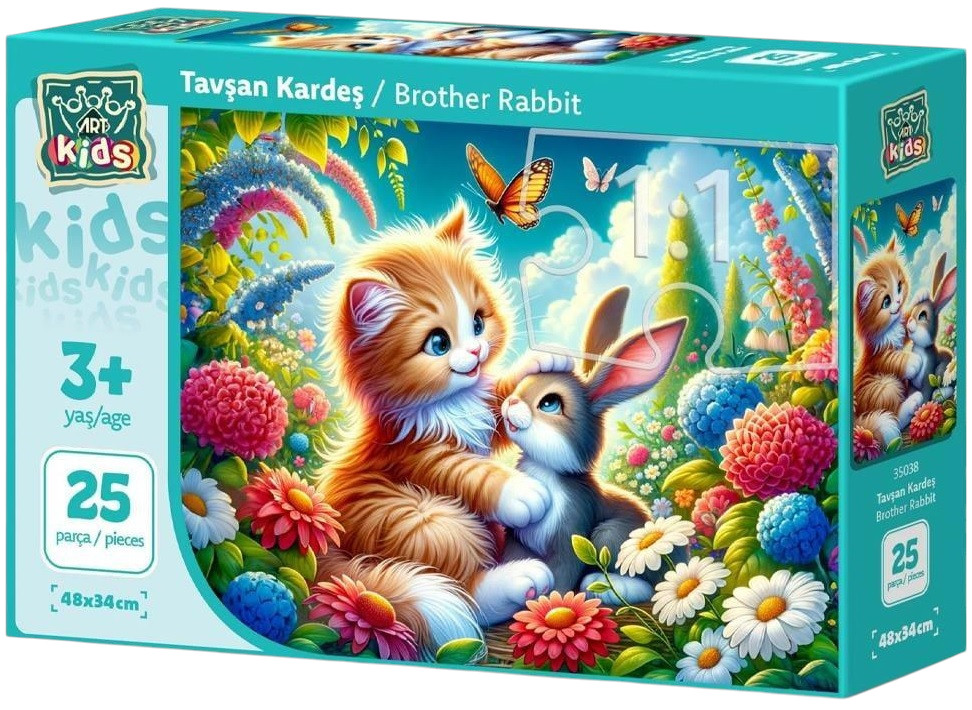 Puzzle pentru copii Art Puzzle din 25 piese XXL - Fratele iepuraș