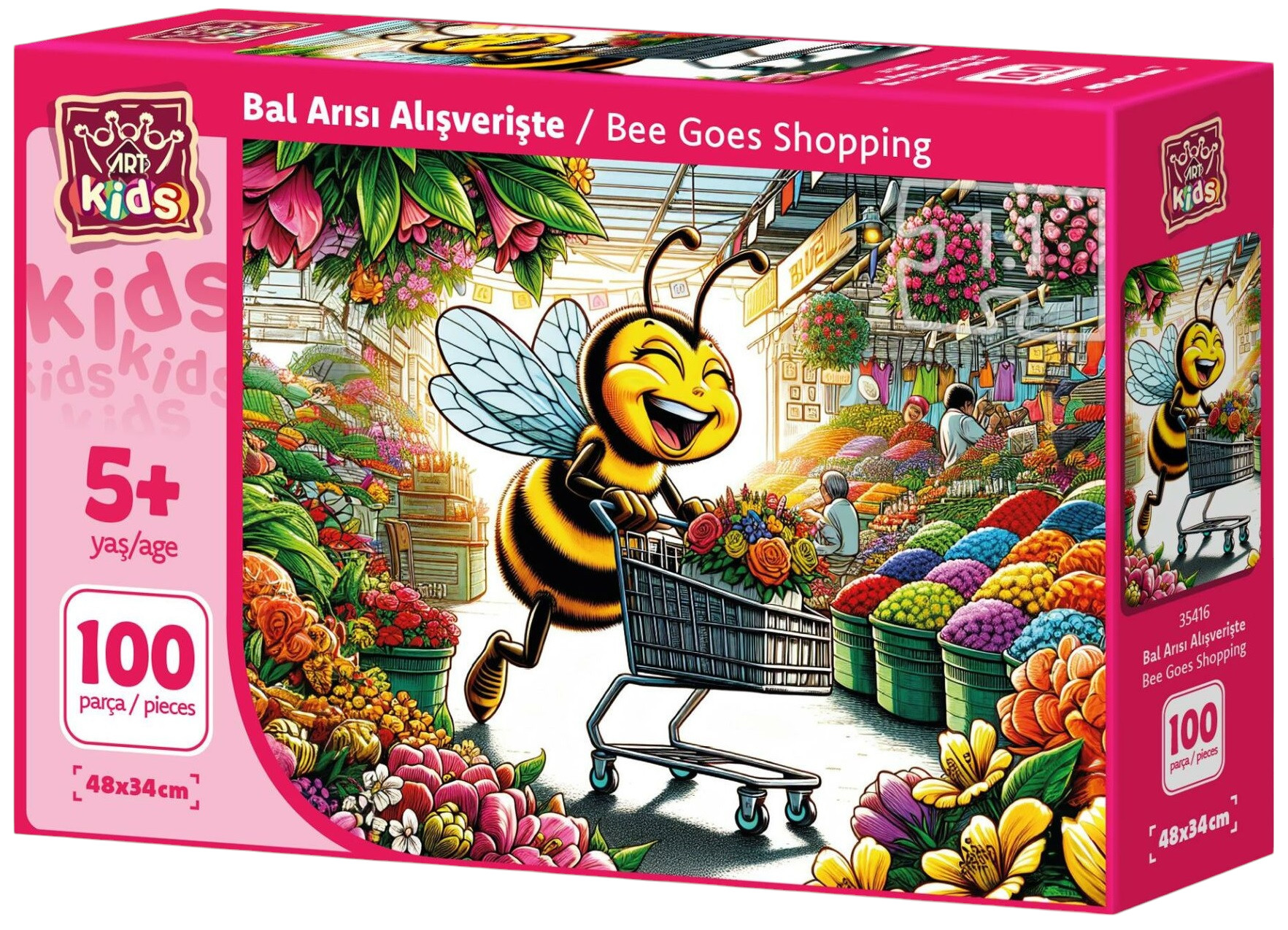 Puzzle pentru copii Art Puzzle din 100 piese - Albinele merg la piață