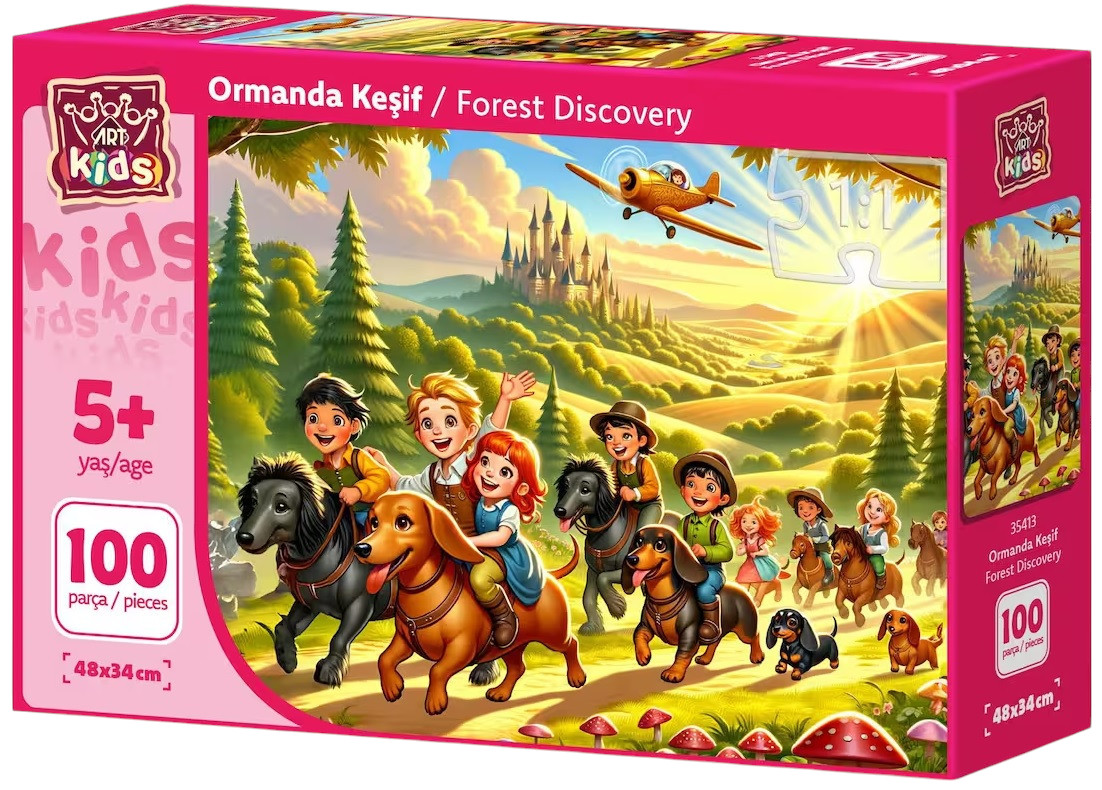 Puzzle pentru copii Art Puzzle din 100 piese - Aventură în pădure