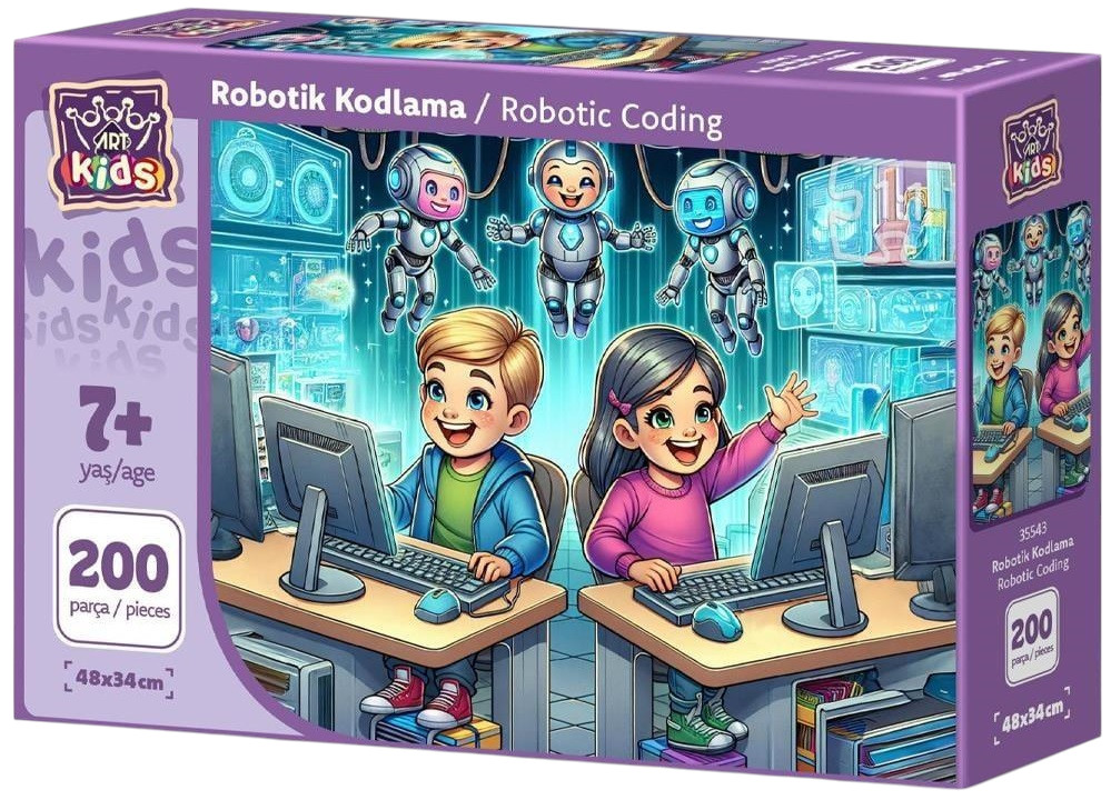 Puzzle pentru copii Art Puzzle din 200 piese - Proiectarea robotului
