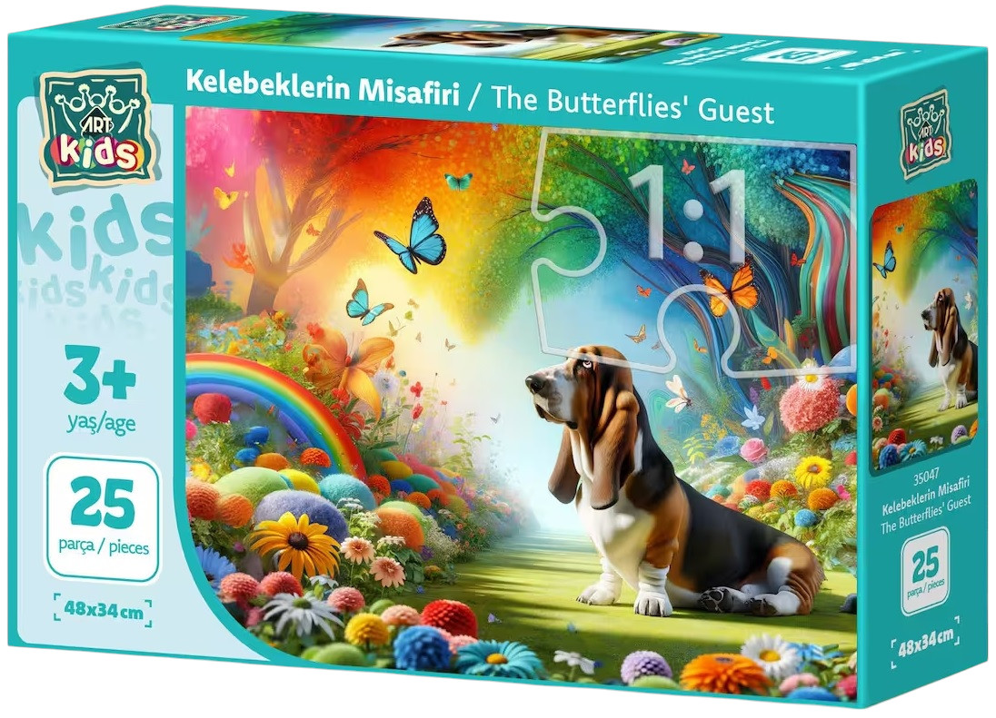 Puzzle pentru copii Art Puzzle din 25 piese XXL - Oaspeții fluturi