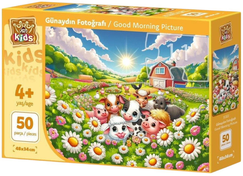 Puzzle pentru copii Art Puzzle din 50 piese  XXL - Zâmbete de dimineață