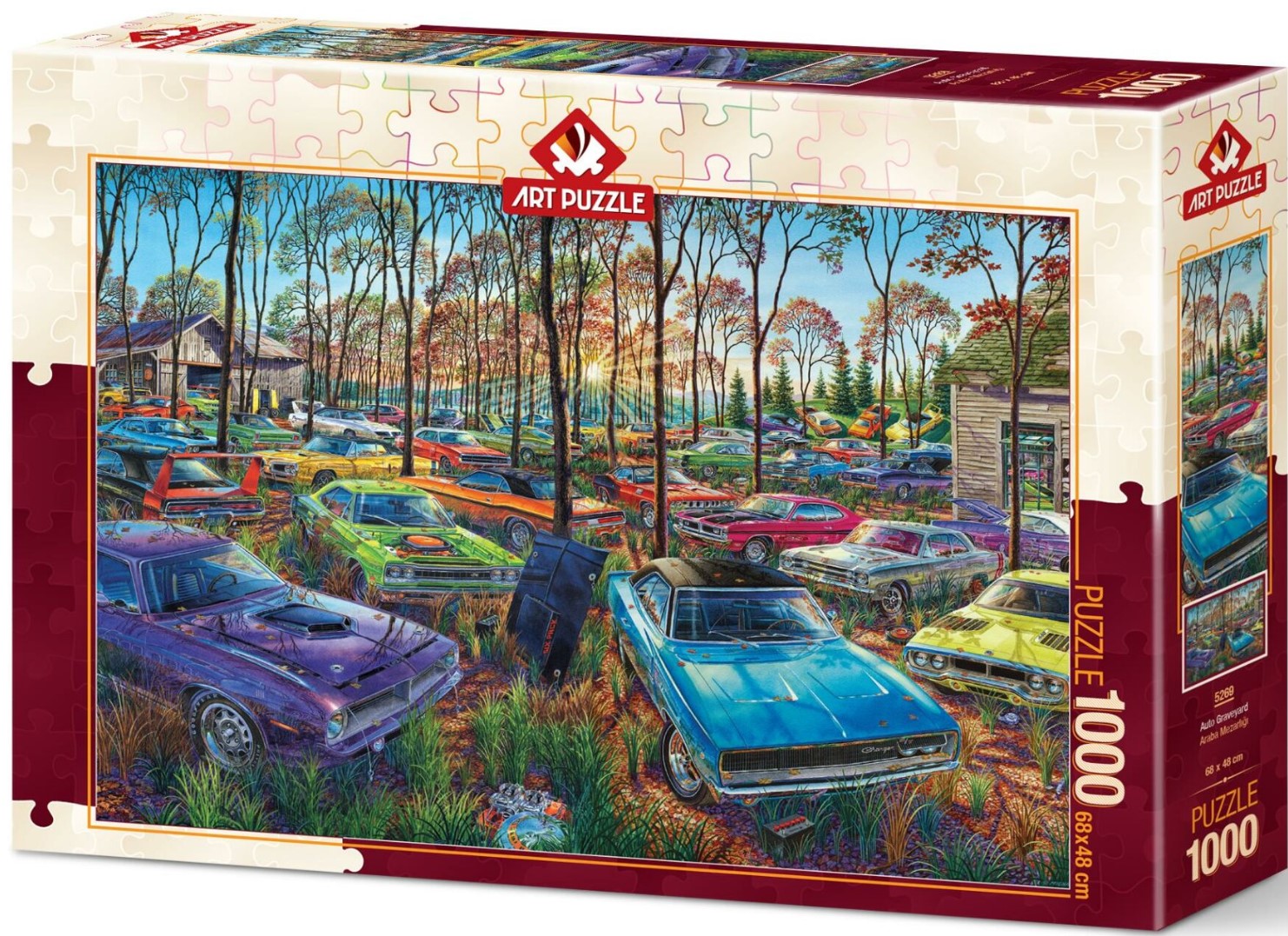 Puzzle Art Puzzle din 1000 de piese - Cimitirul de mașini
