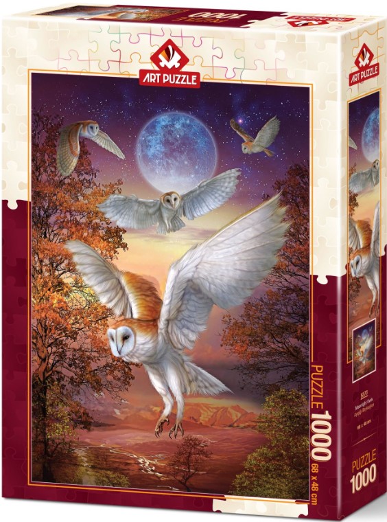 Puzzle Art Puzzle din 1000 de piese - Bufnițe ale lunii