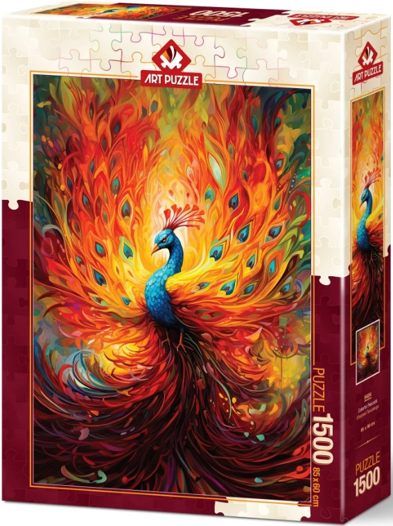 Puzzle Art Puzzle din 1500 de piese - Păun colorat