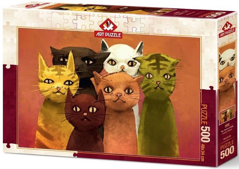 Puzzle Art Puzzle din 500 de piese - Echipa pisicilor
