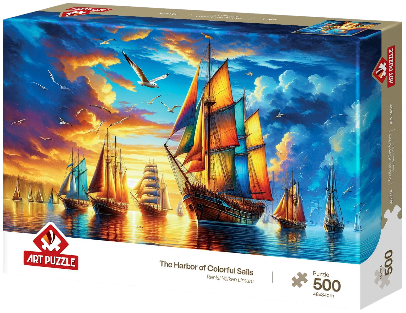 Puzzle Art Puzzle din 500 piese - Portul cu pânzele colorate