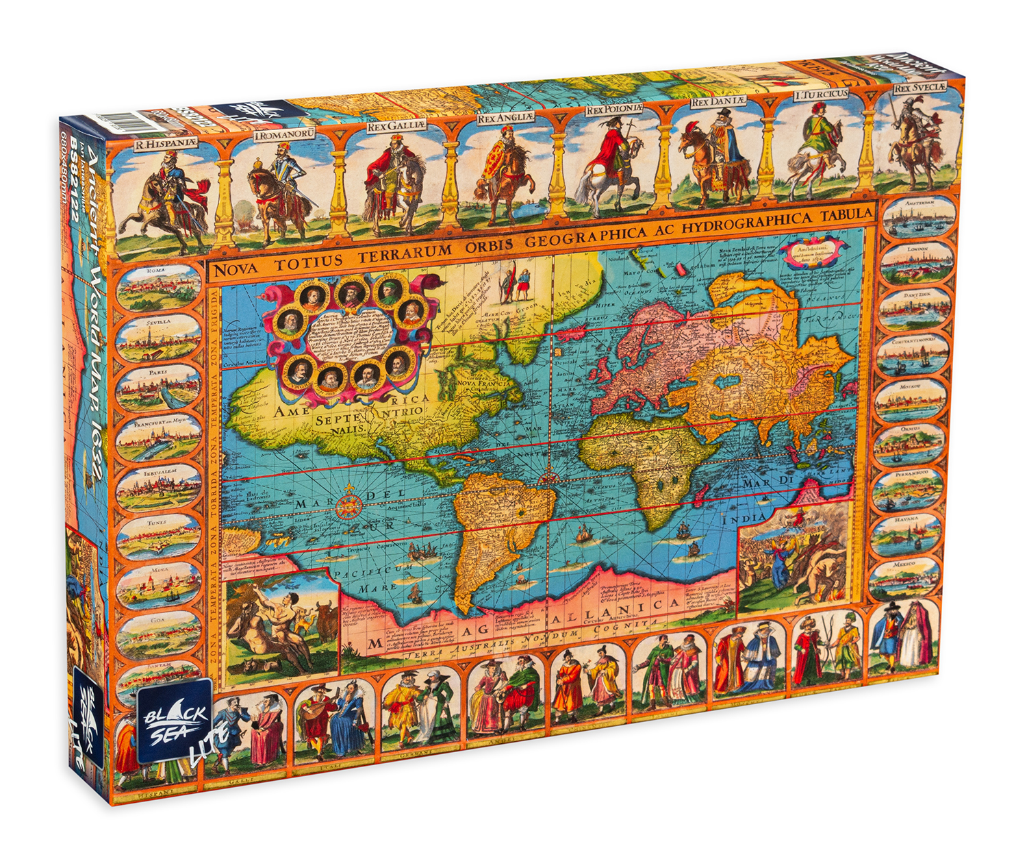 Puzzle Black Sea din 1000 de piese - Harta antica a lumii, a. 1632