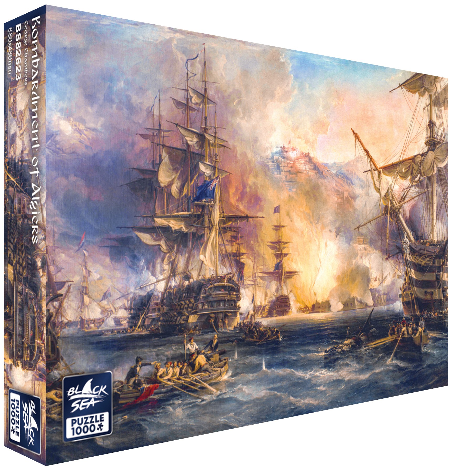 Puzzle Black Sea din 1000 piese - Bombardamentele din Alger, George Chambers