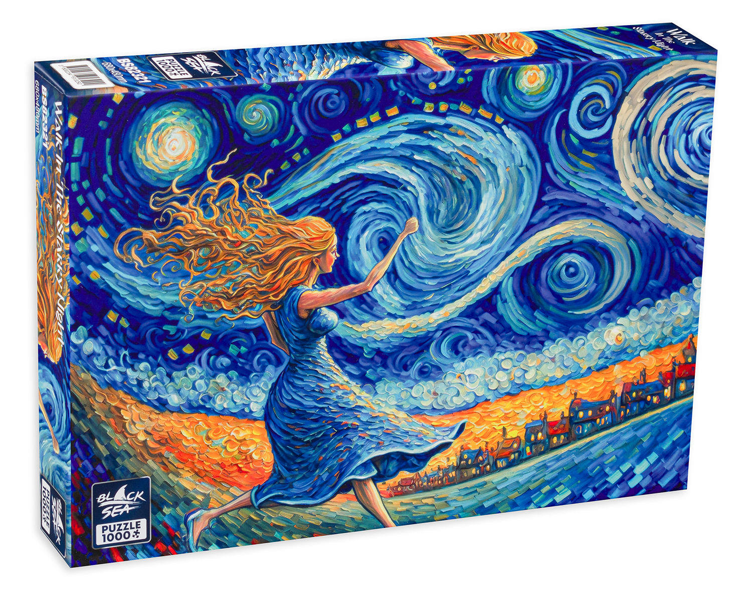 Puzzle Black Sea din 1000 de piese - Plimbare în noaptea stelară