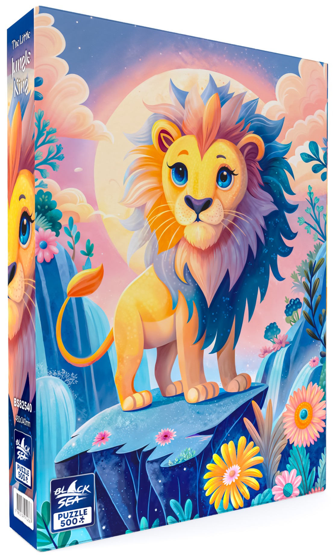Puzzle Black Sea din 500 piese - Micul rege al junglei