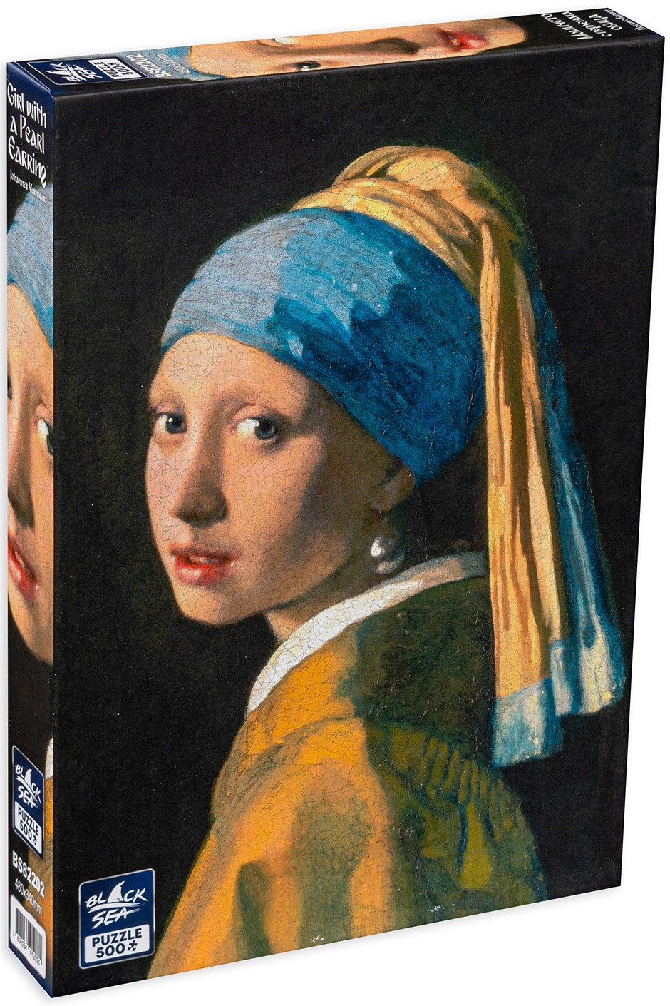 Puzzle Black Sea din 500 de piese - Fata cu cercelul de perle, Johannes Vermeer