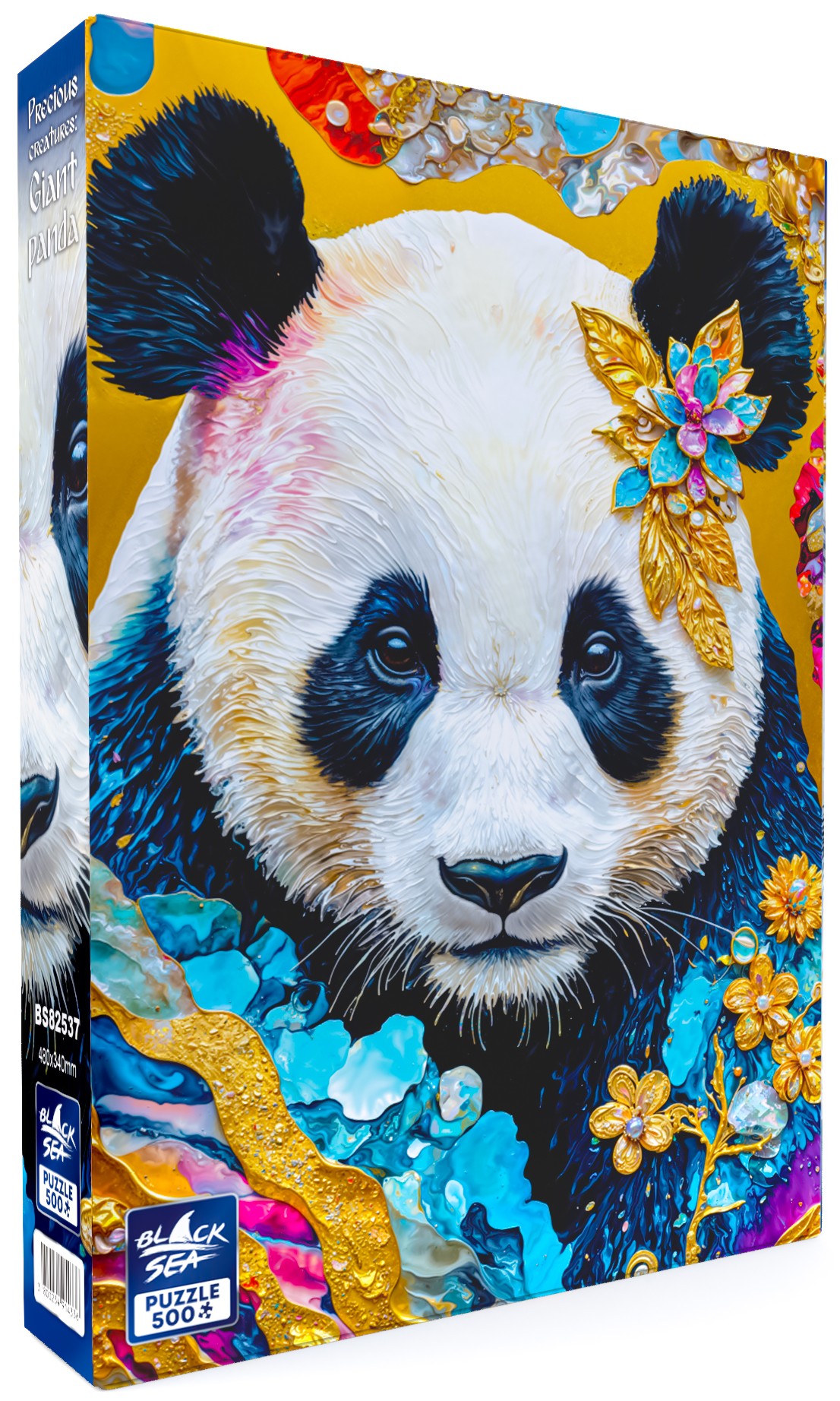Puzzle Black Sea din 500 piese - Creaturi prețioase: Panda